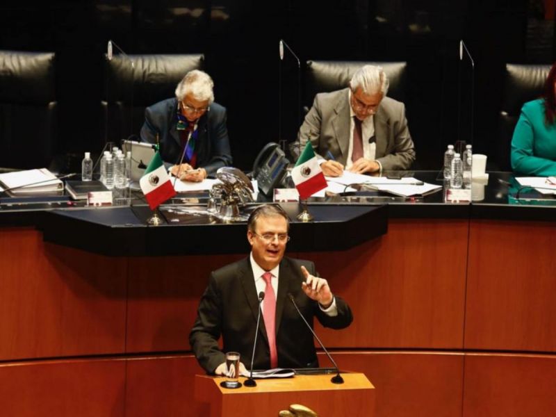 La voz de México se escucha porque tenemos autoridad moral y política: Ebrard a senadores