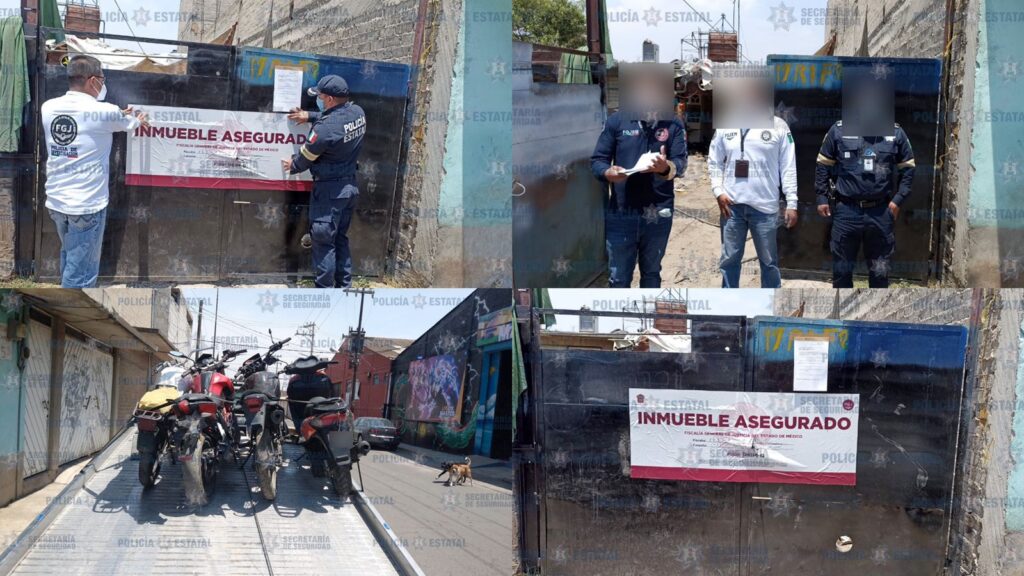 Tras cateo la SSE y la FGJEM recuperan 4 motocicletas con reporte de robo vigente en Ixtapaluca, Edomex