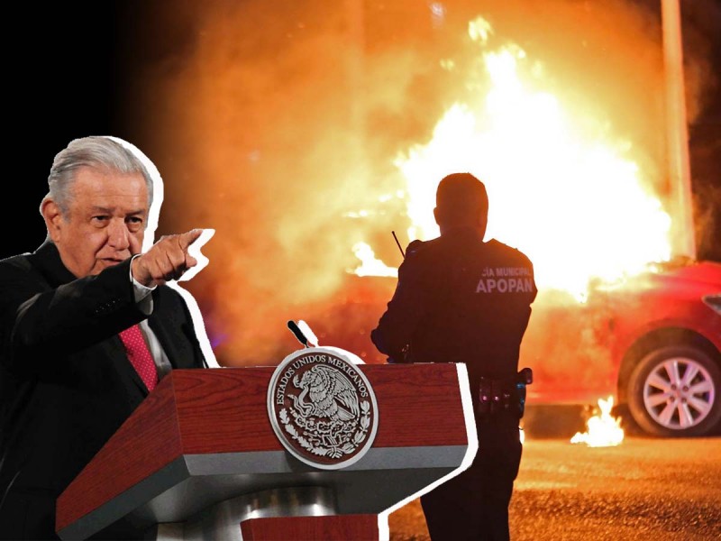 Arde Jalisco y Fuerzas Armadas van por más narcos, afirma López Obrador