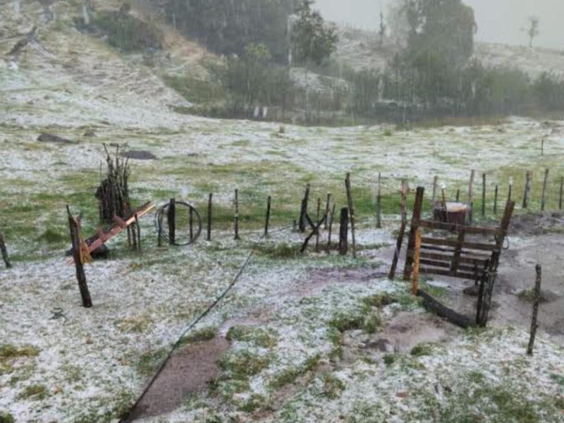 Veracruz se pinta de blanco tras intensa granizada